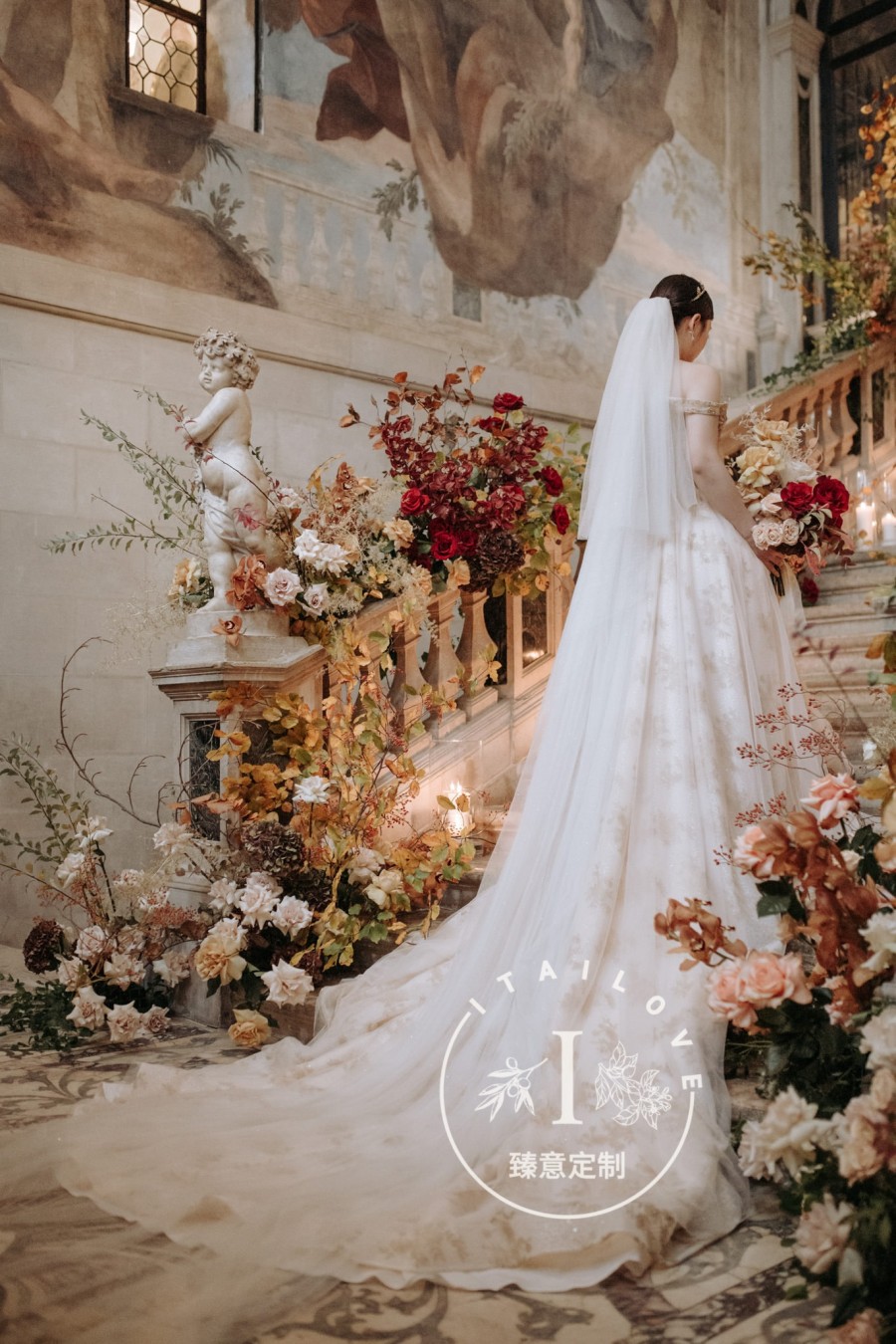 wedding in venice floral deco first look itailovewedding